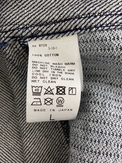 商品画像：ジャケット/M/コットン/インディゴ/無地/24-011-300-9100-3-0 4