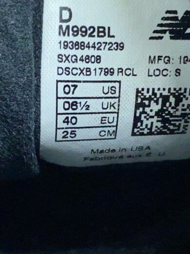 商品画像：M992/ブラック/Made in USA/25cm/BLK 5