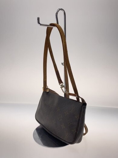 商品画像：1)ポシェット・アクセソワール_モノグラム・キャンバス/PVC/ブラウン 2