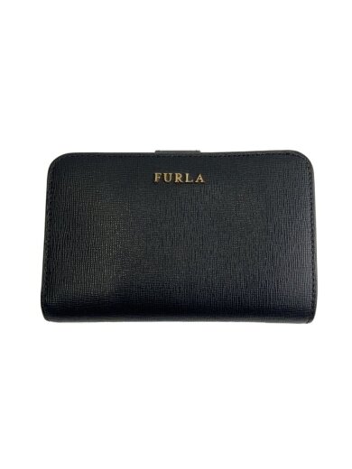 画像：FURLA2つ折り財布/ブラック/無地/レディース1