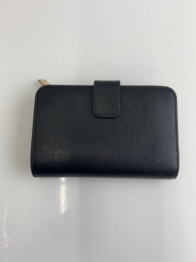 画像：FURLA2つ折り財布/ブラック/無地/レディース2
