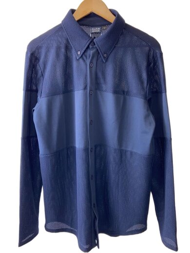 商品画像：長袖シャツ/7/ナイロン/ネイビー/無地/YMMX-190822 1