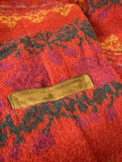 商品画像：ジャケット/S/ウール/ボルドー/総柄/80s/USA製 8