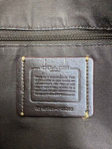 商品画像：ファイルバッグ_シグネチャー_ダークブラウンレザー/キャンバス/BRW/総柄// 5