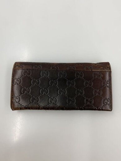 商品画像：長財布_グッチシマ/レザー/ブラウン/総柄/メンズ// 2