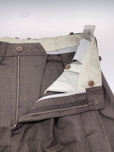 商品画像：4 PLEAT PANT/スラックスパンツ/M/ウール/BRW/無地/972020 3