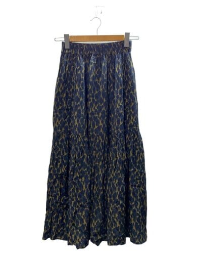 商品画像：ロングスカート/36/レオパードティアードスカート/NVY/総柄/121609122/ロングスカート 1