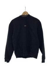 ロゴ/モックネック/スウェット/S/コットン/BLK