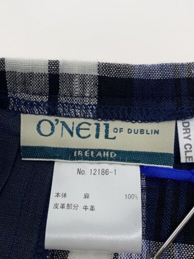 商品画像：ロングスカート/8/リネン/NVY/チェック/12186-2 4