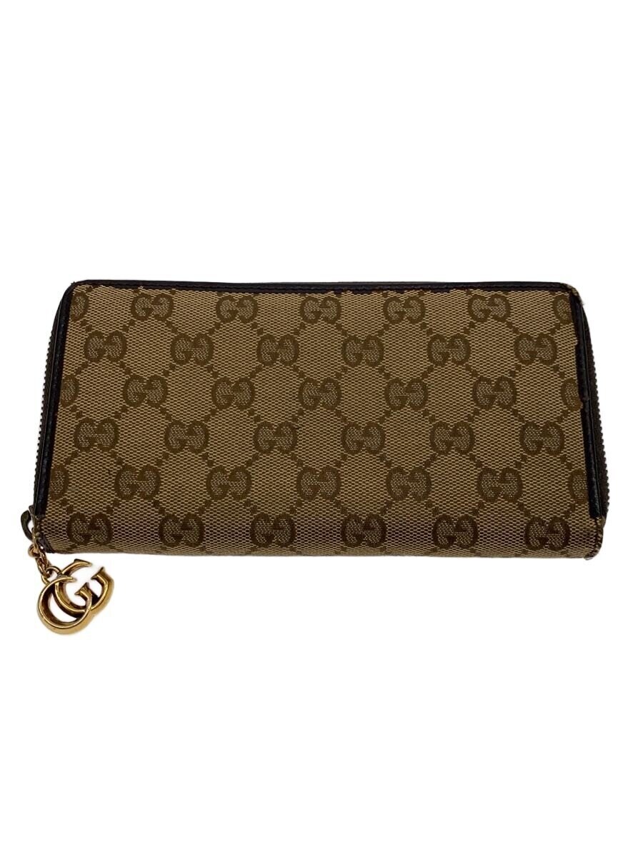 GUCCI / 長財布/キャンバス/BRW/総柄/レディース