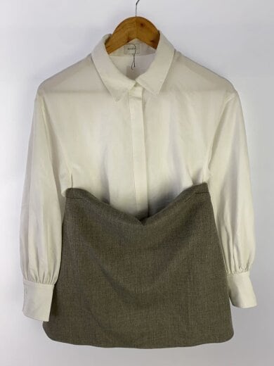 商品画像：長袖ブラウス/S/ポリエステル/WHT/87122-4072 1