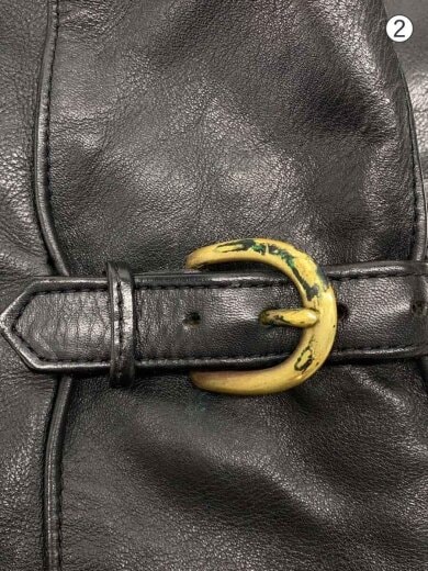 商品画像：シングルライダースジャケット/42/レザー/BLK/無地 7