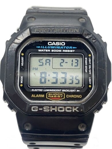 商品画像：ソーラー腕時計/デジタル/ラバー/BLK/DW-5600E 1