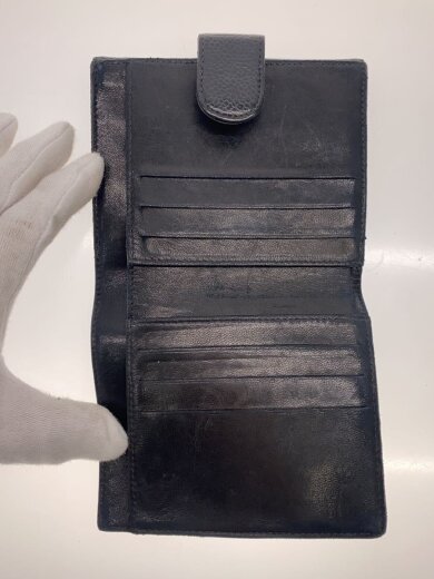 商品画像：2つ折り財布/レザー/BLK/レディース 4