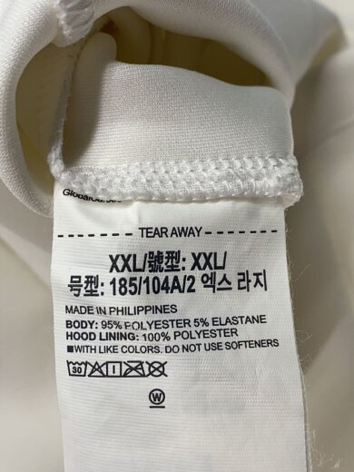 商品画像：ジップパーカー/XXL/ポリエステル/WHT/185/104A/2// 4