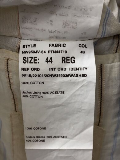 商品画像：テーラードジャケット/44/コットン/BLK/PTN44710// 5