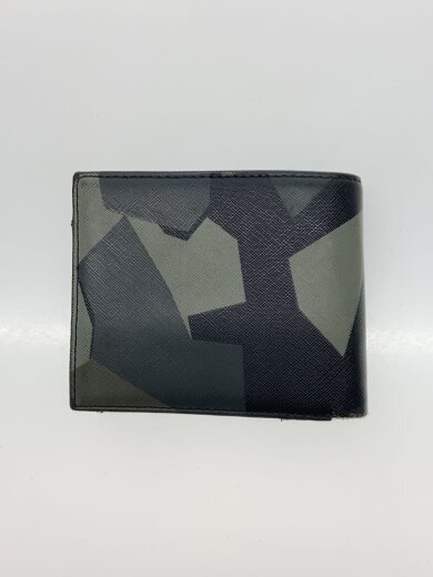 商品画像：2つ折り財布/レザー/GRY/総柄/メンズ 2