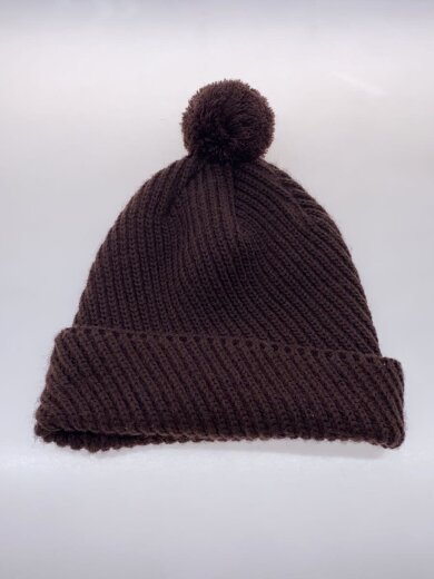 商品画像：ニットキャップ/--/アクリル/BRW/無地/メンズ/nnw41720 2