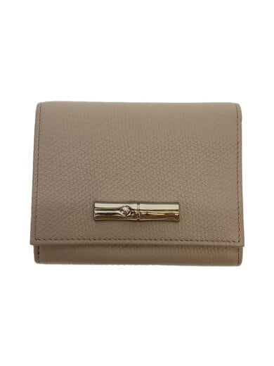 商品画像：3つ折り財布/レザー/GRY/レディース 1