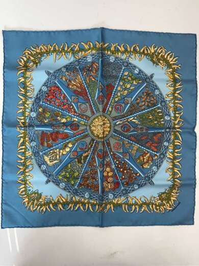 商品画像：スカーフ/シルク/BLU/総柄/レディース/ルナパーク 2