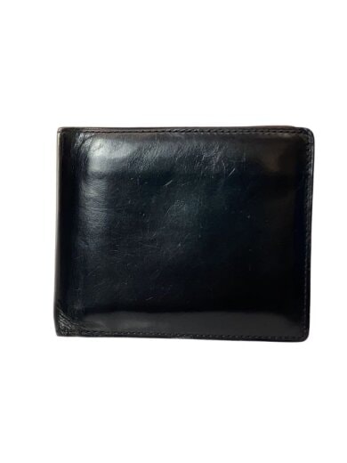 商品画像：2つ折り財布/レザー/BLK/無地/メンズ 1