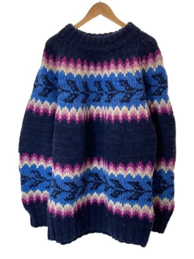 商品画像：ニット・セーター(厚手)/XL/ウール/マルチカラー/総柄 1