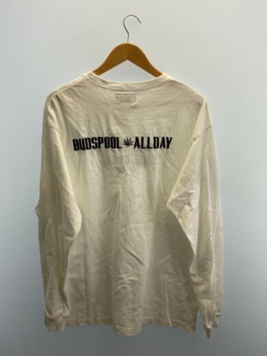 商品画像：BUDSPOOL ALLDAY L/S TEE/長袖Tシャツ/XL/コットン/WHT 2