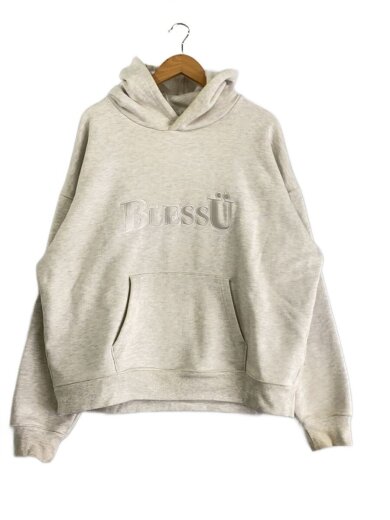 商品画像：B OG LOGO HOODIE heather/XL/コットン/WHT/BU0002// 1