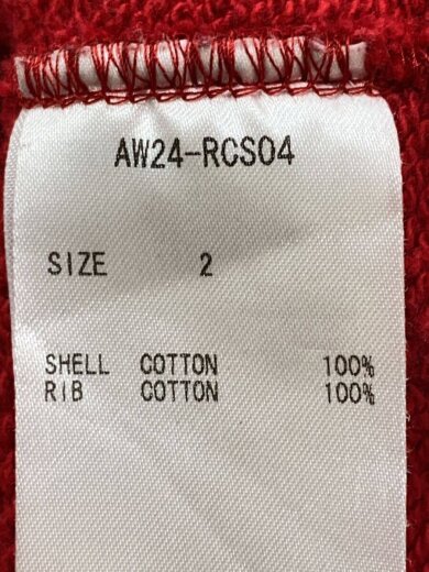商品画像：Part/ジップパーカー/2/コットン/RED/無地/aw24-rcs04 4