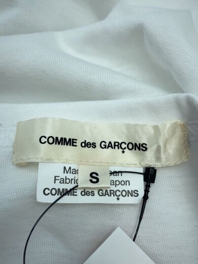 画像：COMME des GARCONSアップリケ/長袖Tシャツ/S/コットン/WHT/GL-T0223