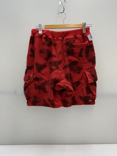 商品画像：リメイク/リバースウィーブ/カーゴショートパンツ/コットン/RED/カモフラ 2