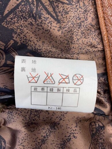 商品画像：レザージャケット・ブルゾン/L/レザー/BRW/無地 4