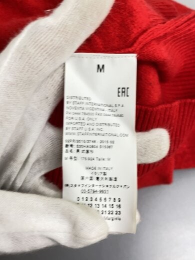 商品画像：エルボーパッチ/ニット・セーター(薄手)/M/ウール/RED/S30HA0804 4