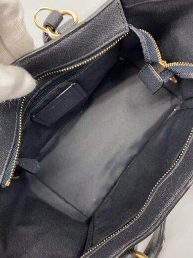 商品画像：ハンドバッグ/レザー/BLK/無地/F11925 6