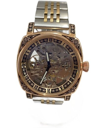 商品画像：スケルトン/腕時計/アナログ/ステンレス/GLD/SLV 1