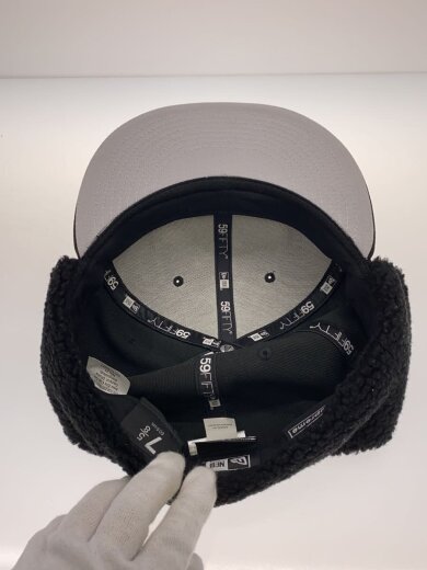 商品画像：Earflap Box Logo/フライトキャップ/7 5/8/ポリエステル/BLK/メンズ 4