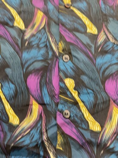 商品画像：半袖シャツ/L/コットン/NVY/総柄 6