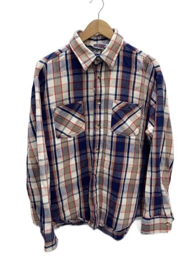 商品画像：80s～/ネルシャツ/XL/コットン/WHT/チェック// 1