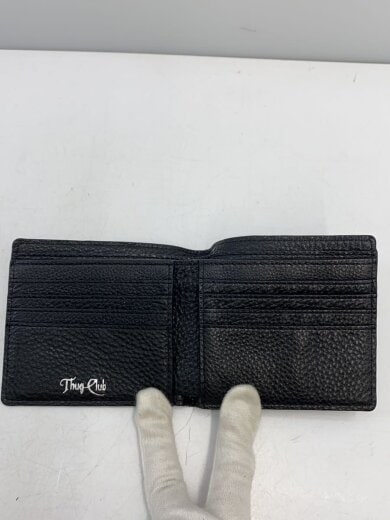 商品画像：2つ折り財布/レザー/BLK/無地/メンズ// 4