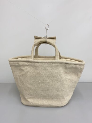 商品画像：マルシェバッグ/トートバッグ/リネン/BEG/無地/内側汚れ有// 3