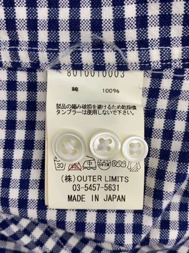 商品画像：長袖シャツ/46/コットン/NVY/ギンガムCK/8010010003 4