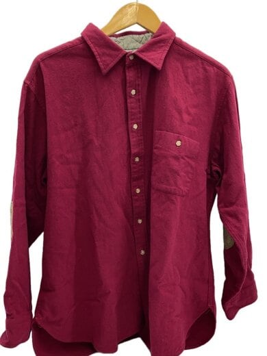 商品画像：70s/USA製/長袖シャツ/XXL/ウール/BRD/無地 1