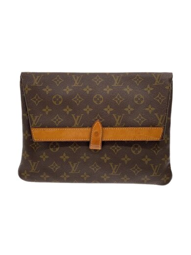 画像：LOUIS VUITTONポシェット・プリアント_モノグラム・キャンバス_BRW/レザー/BRW1