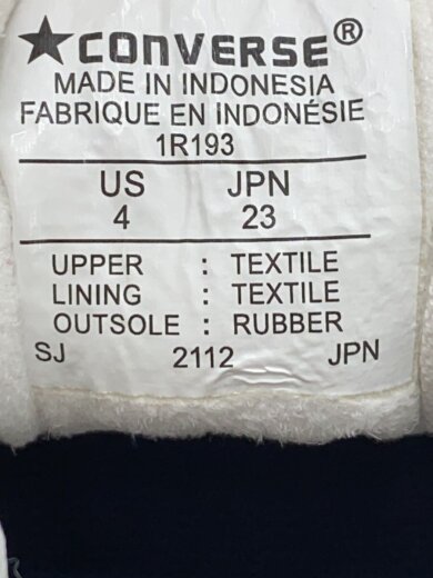 商品画像：ローカットスニーカー/23cm/WHT/キャンバス/1R193 5