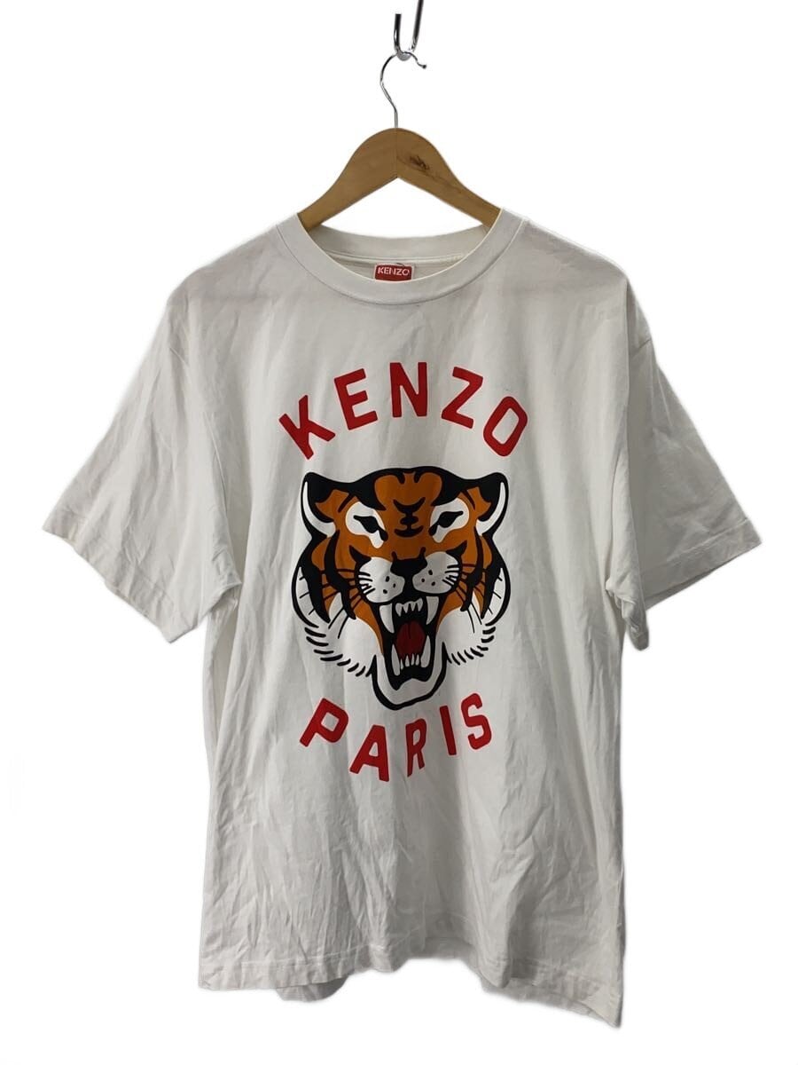 KENZO / Tシャツ/M/コットン/WHT/FE58TS0064SG/シミ有り
