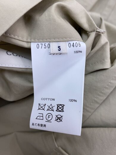 商品画像：ステンカラーコート/S/コットン/BEG/0750-08-00406 4