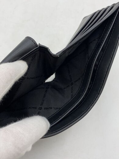 商品画像：2つ折り財布/レザー/BLK/無地/メンズ 6