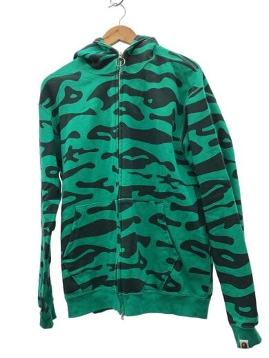 商品画像：ジップパーカー/L/コットン/GRN 1