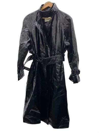 商品画像：トレンチコート/M/レザー/BLK/無地/1027301001 1
