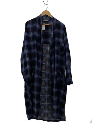 商品画像：コート/L/コットン/BLU/チェック 1